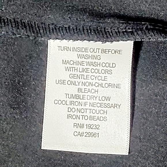 Alfred Dunner Black Boxy Jacket Beaded Butterfly & Flower Design (18) - Picture 8 of 11